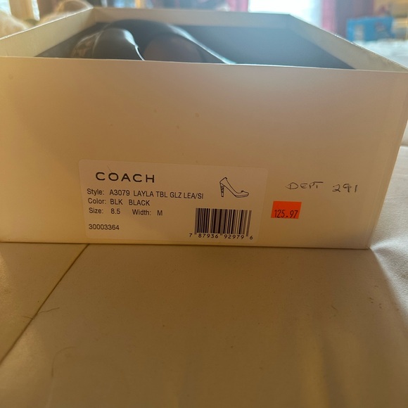 Coach Black Heels with Pointed Toe Design and High Stiletto Style - Picture 6 of 10